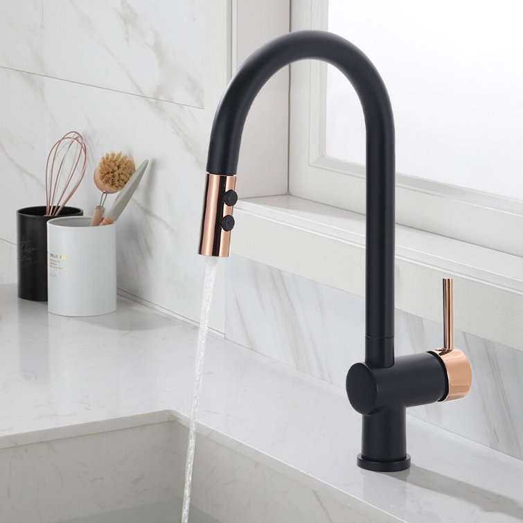 Belfry Kitchen Horwich Pull Out Single Lever Monobloc Tap Wayfair.co.uk